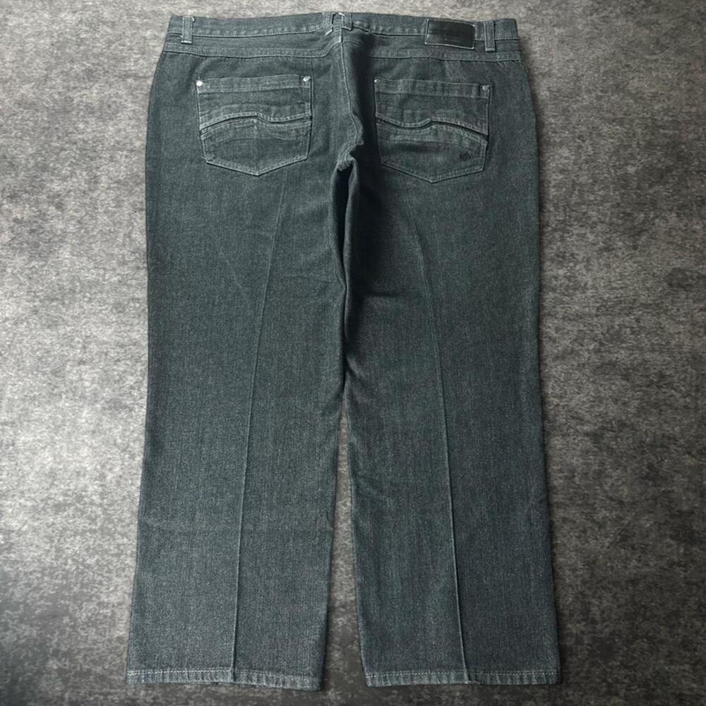Vintage Y2K Enyce Men’s 50x32 Black Baggy Wide Leg Jeans Hip Hop Denim